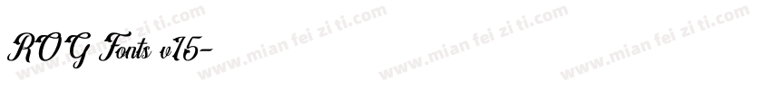 ROG Fonts v15字体转换
